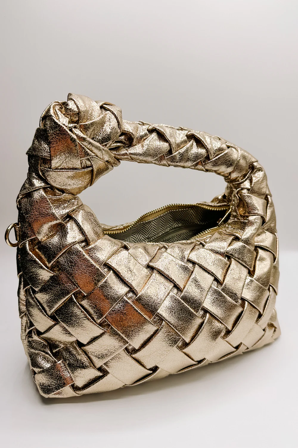Josie Gold Crinkle Braid Purse - Image 6