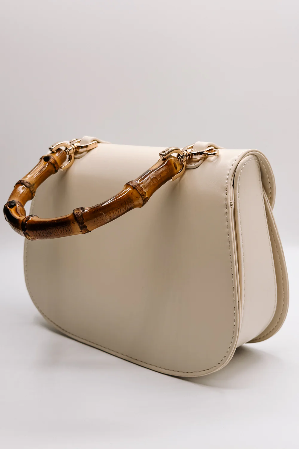 Allison Ivory Wooden Bamboo Strap Purse - Image 11