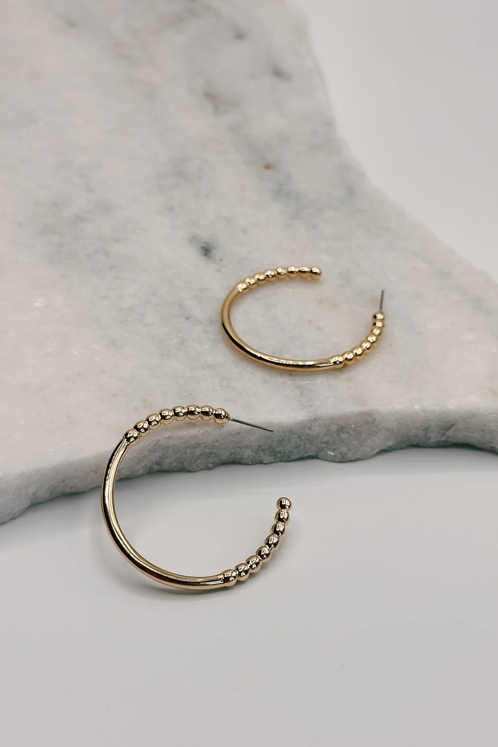 Alaina Gold Dipped Bead Hoop Earring - Image 2
