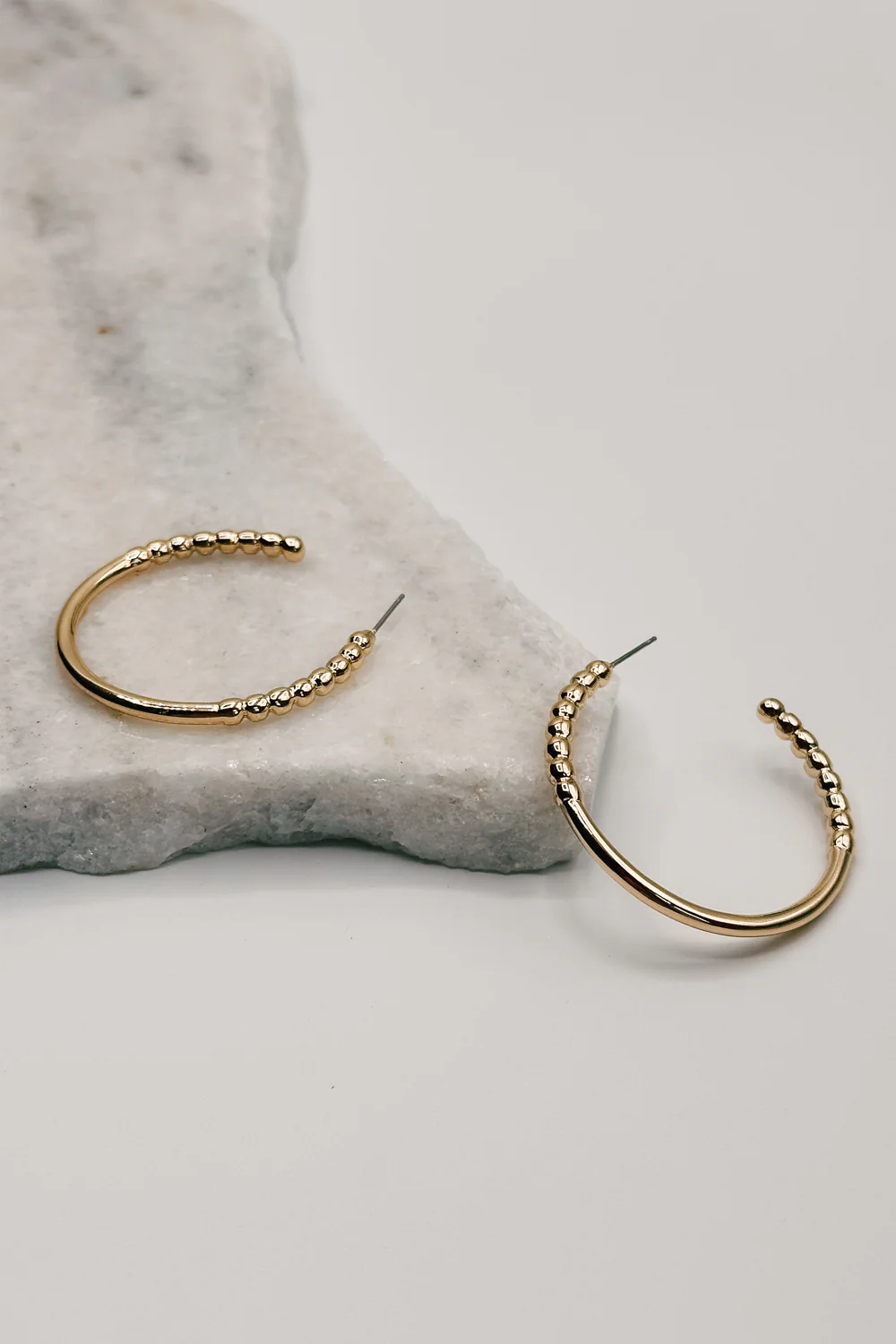 Alaina Gold Dipped Bead Hoop Earring - Image 4