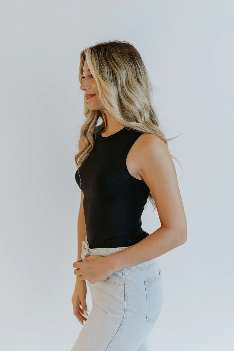 A Classic Black Bodysuit - Image 2