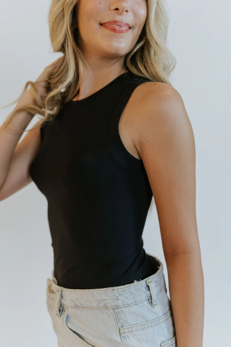 A Classic Black Bodysuit - Image 3
