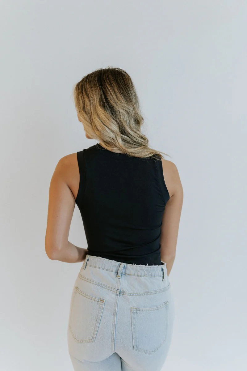 A Classic Black Bodysuit - Image 4