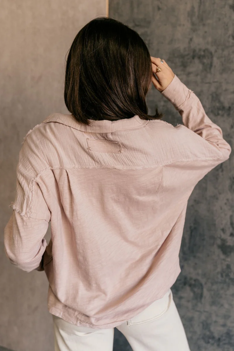 Ada Dusty Rose Long Sleeve Top - Image 10