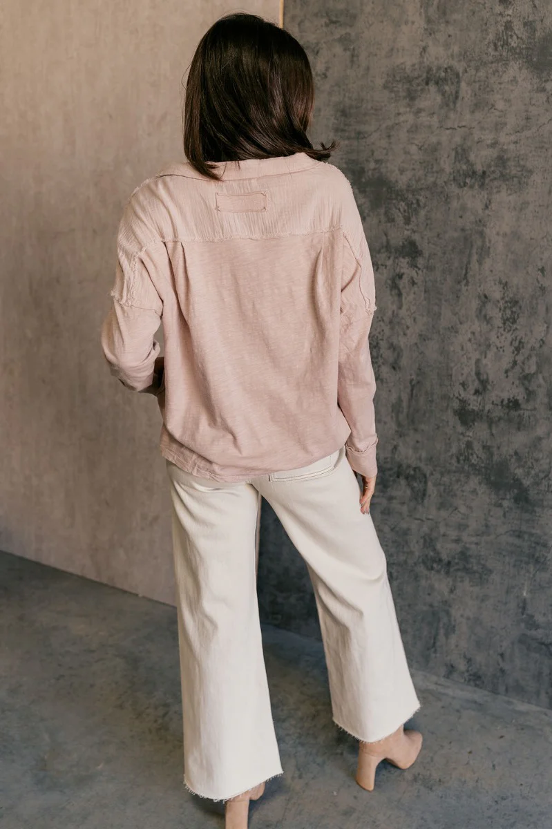 Ada Dusty Rose Long Sleeve Top - Image 11