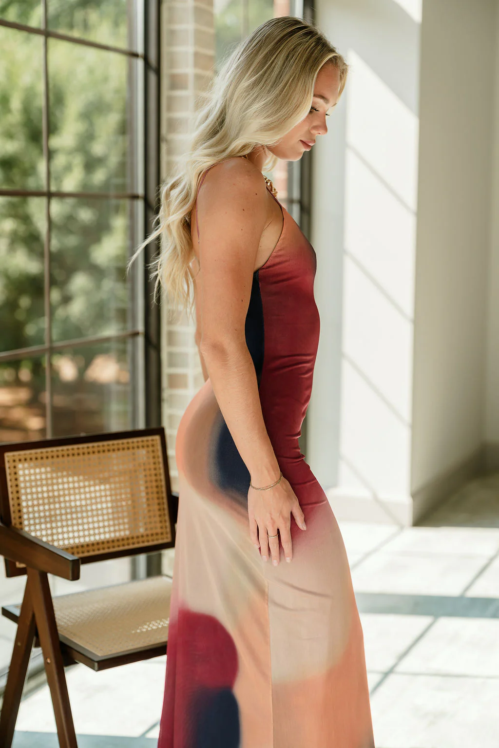 Adalyn Multi Mesh Midi Dress - Image 7
