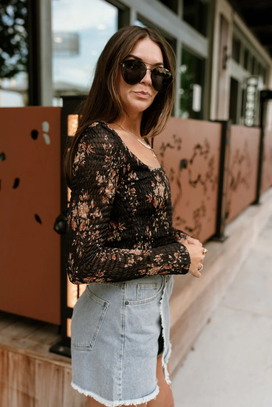 Addison Floral Smocked Long Sleeve Top - Image 14