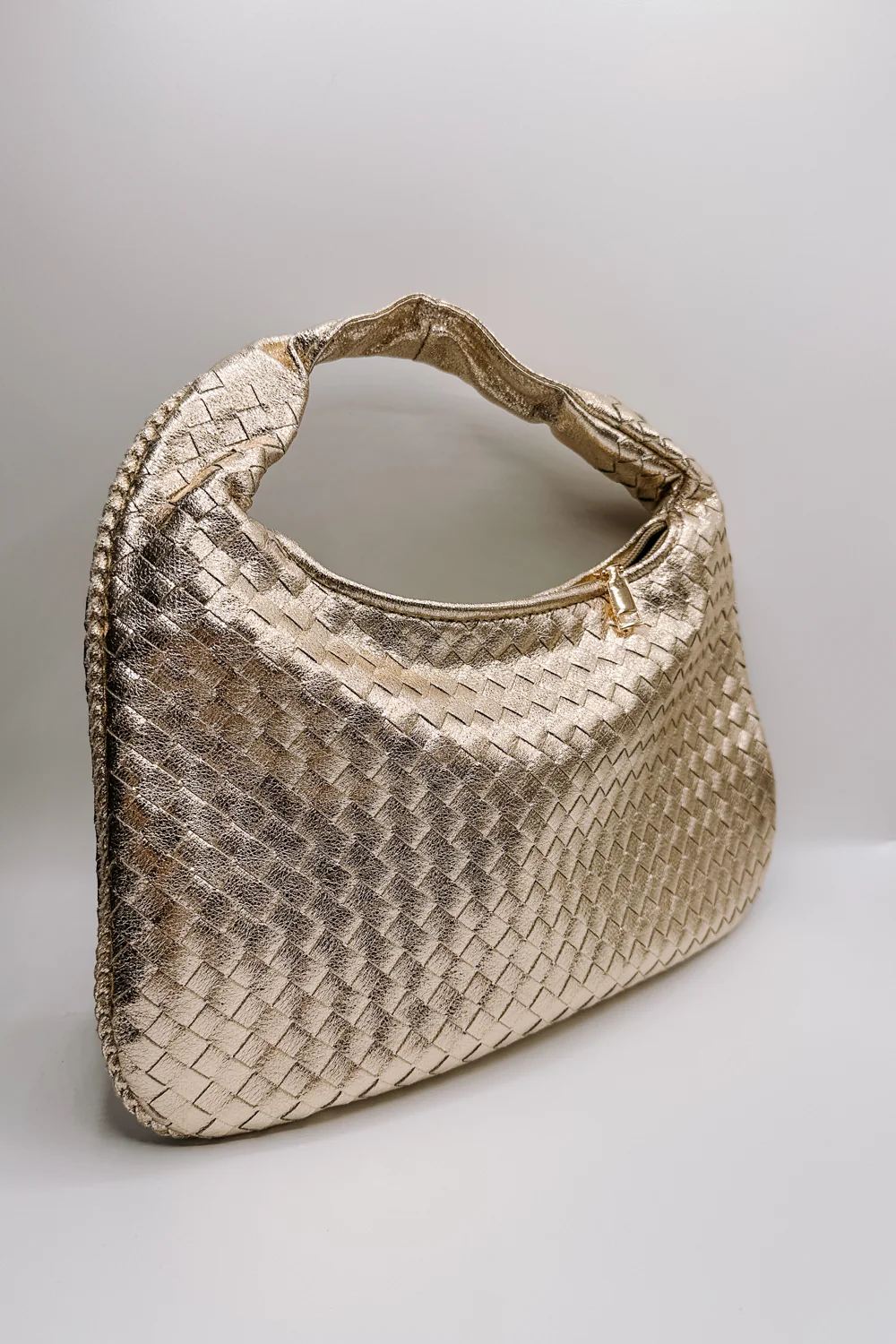Adela Gold Woven Purse
