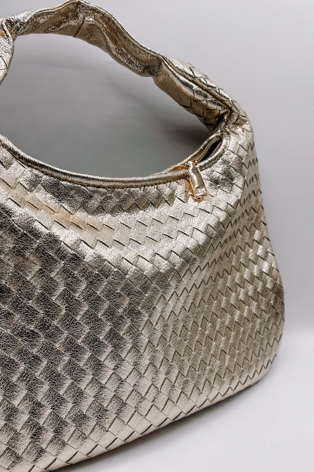 Adela Gold Woven Purse - Image 3