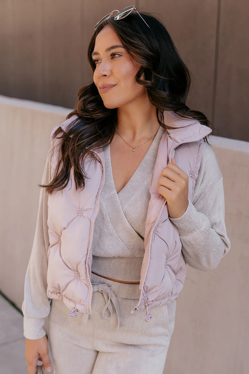 Adelaide Light Rose Puffer Vest - Image 4