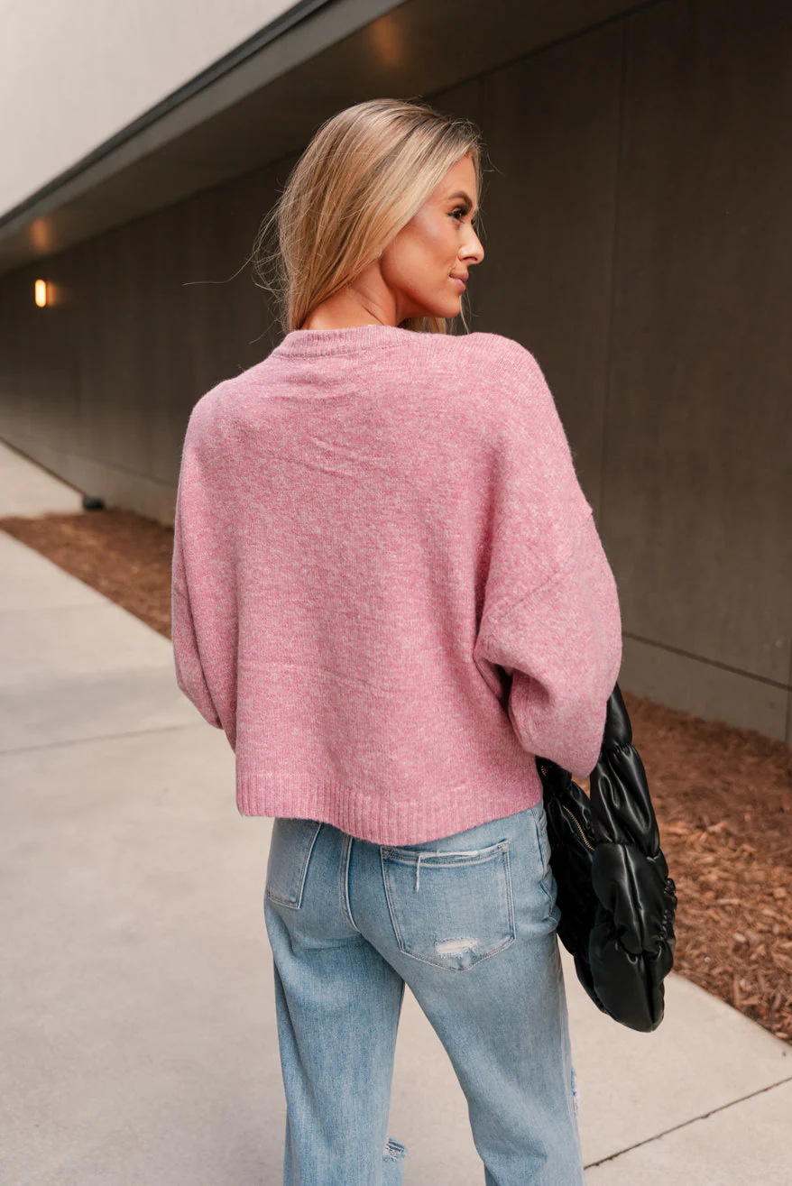Adelyn Hot Pink Knit Sweater - Image 4