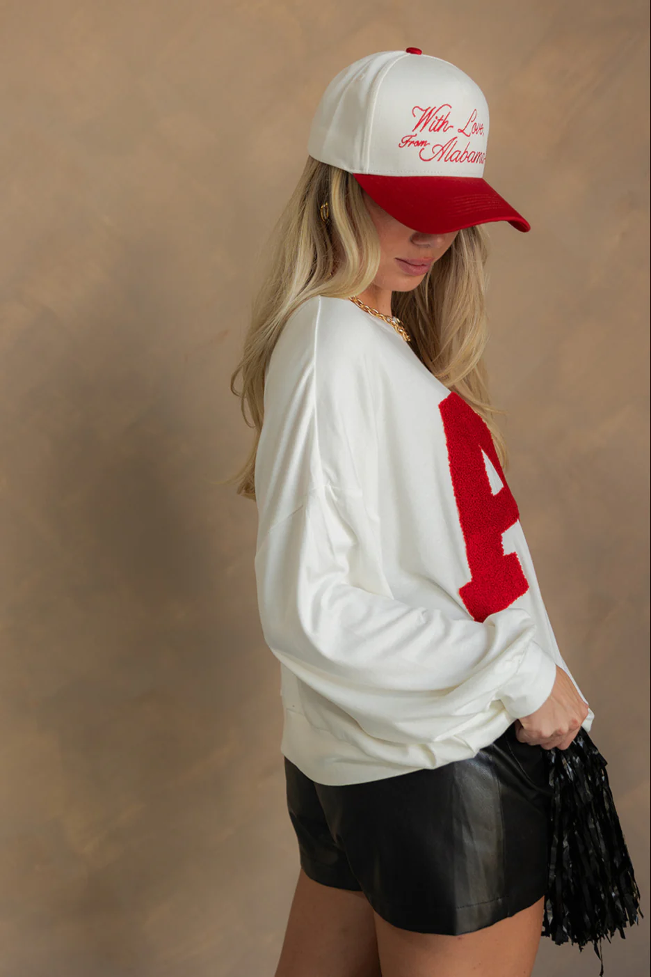 Alabama "AL" Crimson & White Top - Image 6