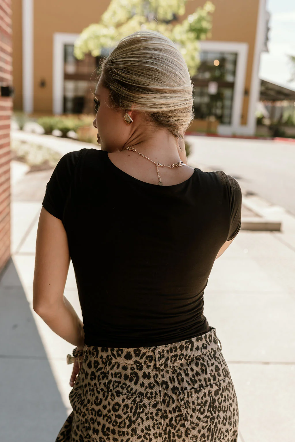 Alaina Black Short Sleeve Top - Image 4