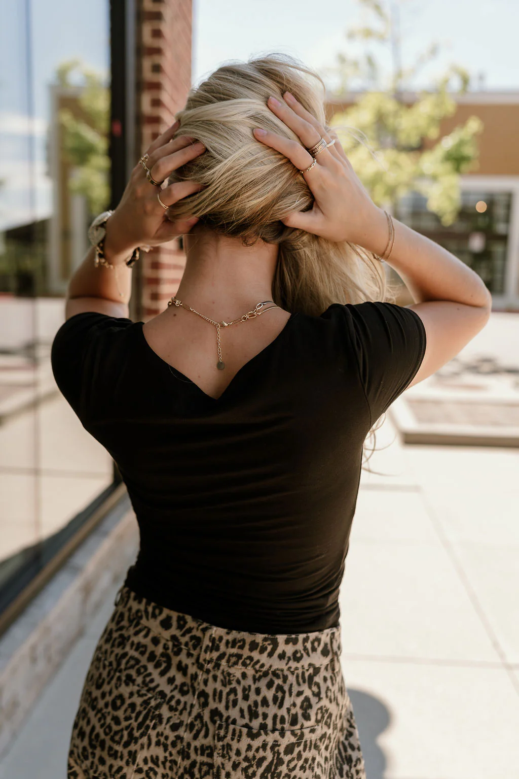 Alaina Black Short Sleeve Top - Image 7