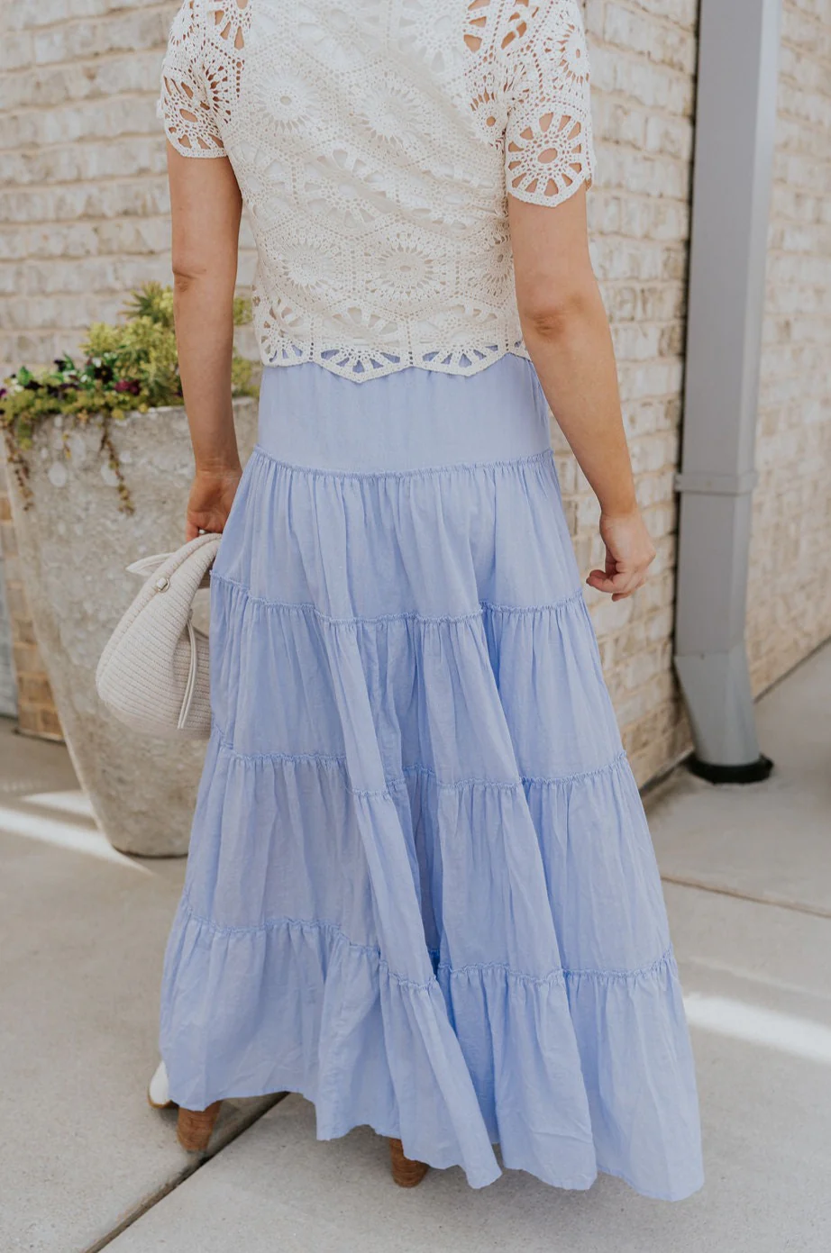Alana Periwinkle Tiered Maxi Skirt - Image 9