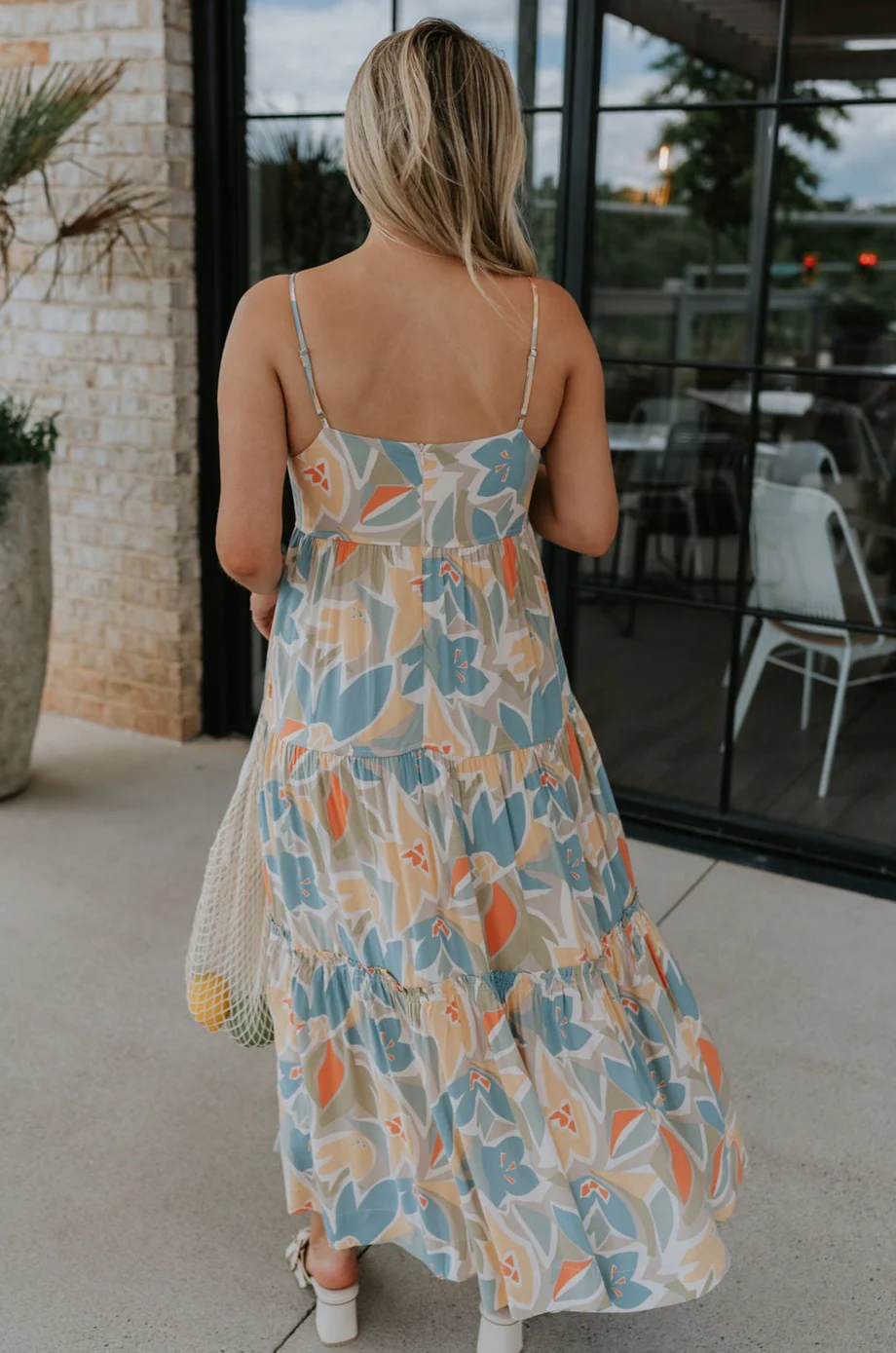 Alana Taupe Multi Floral Midi Dress - Image 11