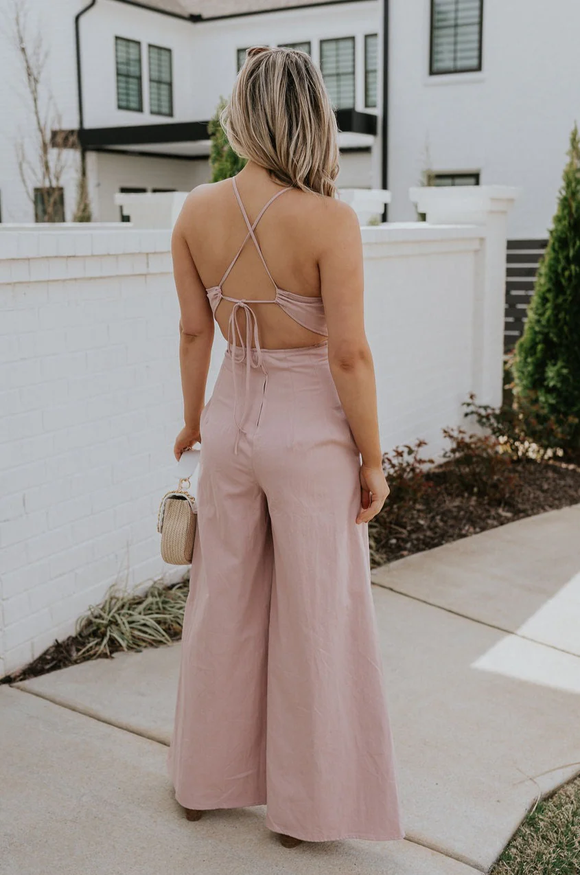 Aleah Mauve Pink Sleeveless Jumpsuit - Image 4