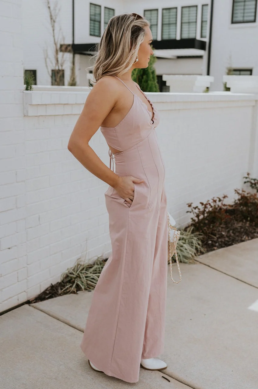 Aleah Mauve Pink Sleeveless Jumpsuit - Image 6