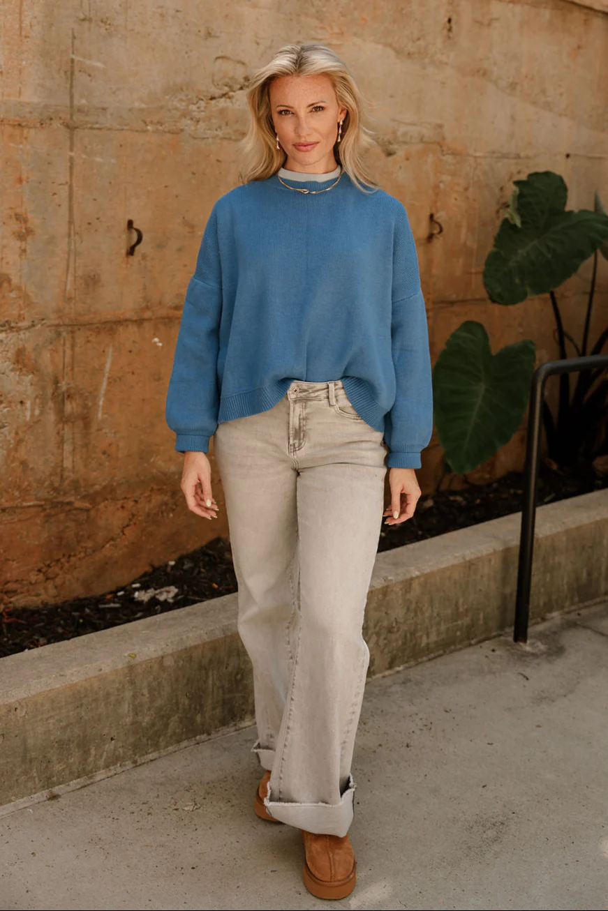Aleena Blue Knit Sweater - Image 5