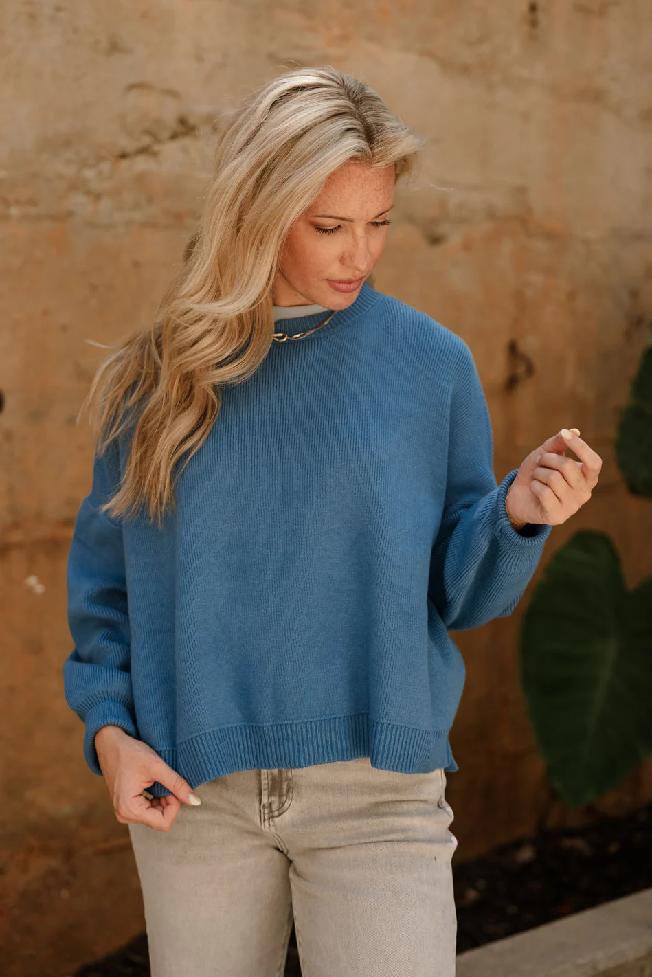 Aleena Blue Knit Sweater - Image 6