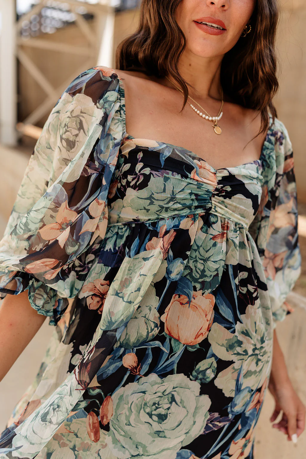 Alexa Floral Babydoll Mini Dress - Image 3