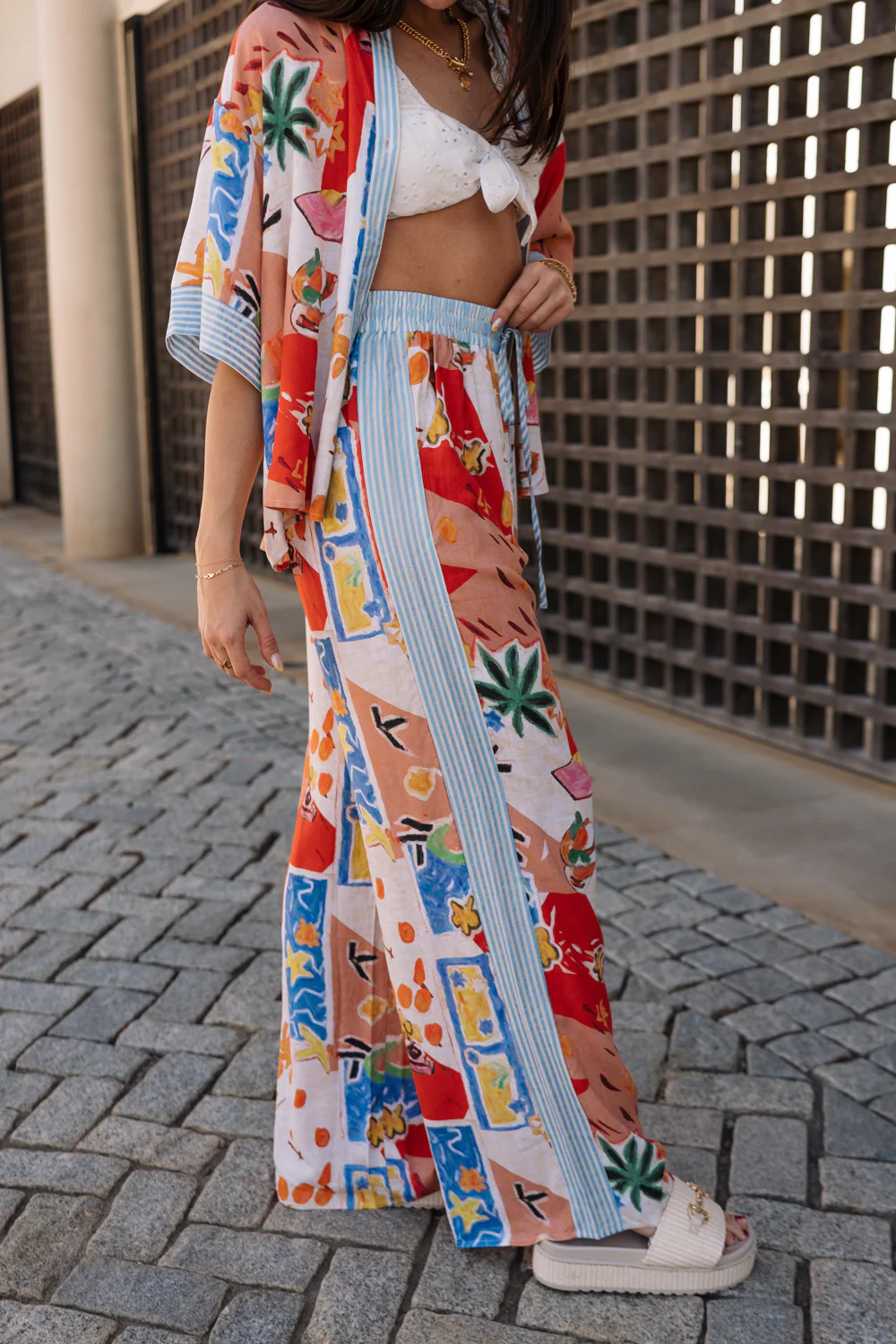 Alexa Multi Tropical Wide Leg Pants - Image 2