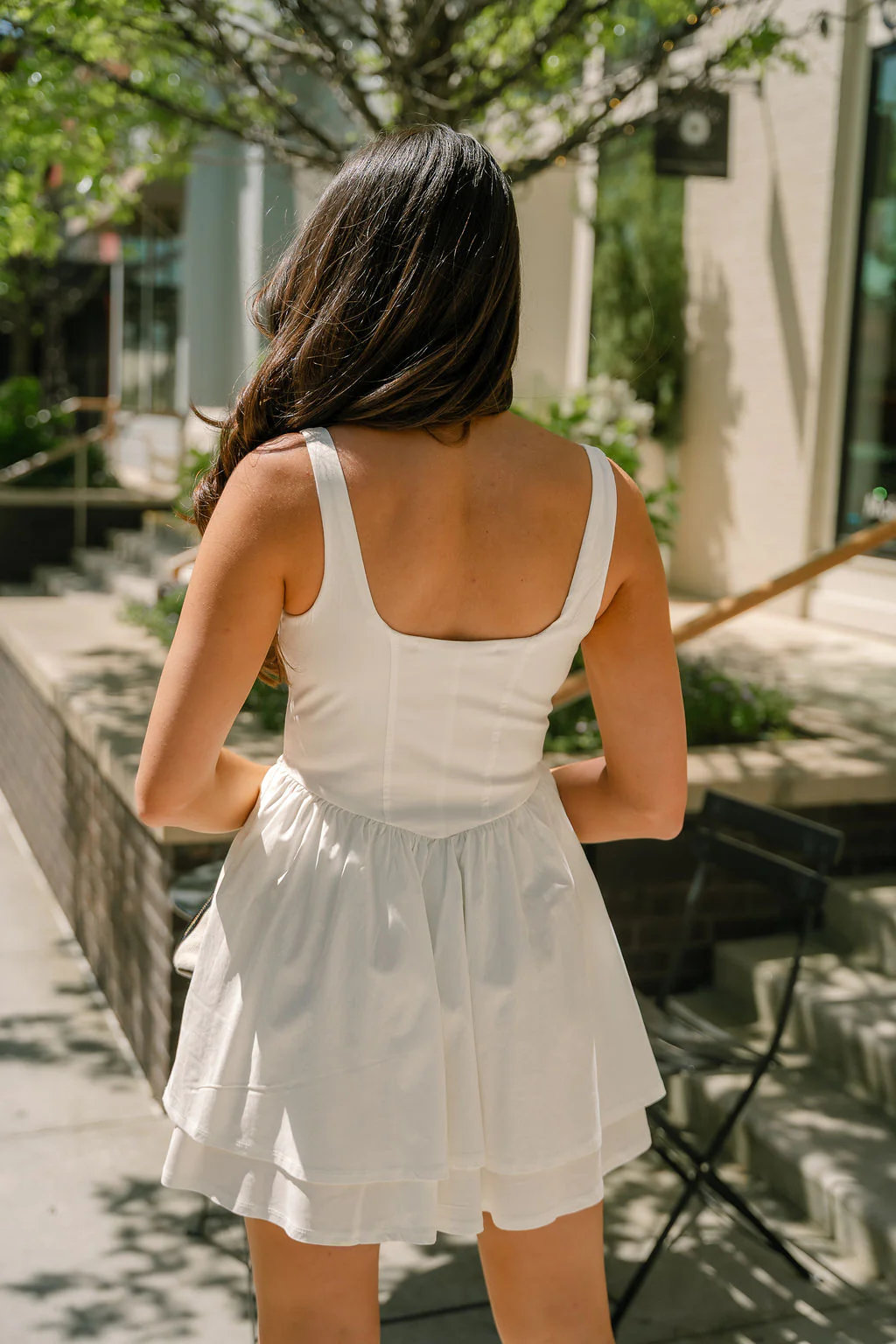 Alexa Off White Flare Mini Dress - Image 4