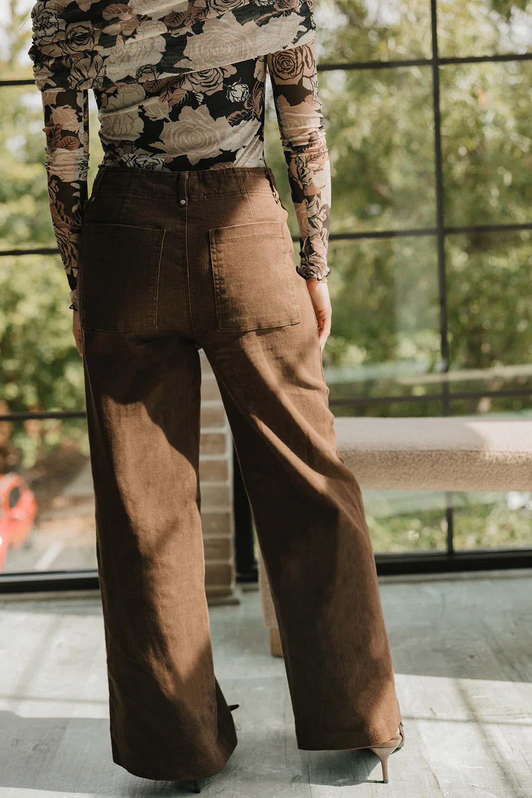 Alexandra Brown Wide Leg Pants - Image 4