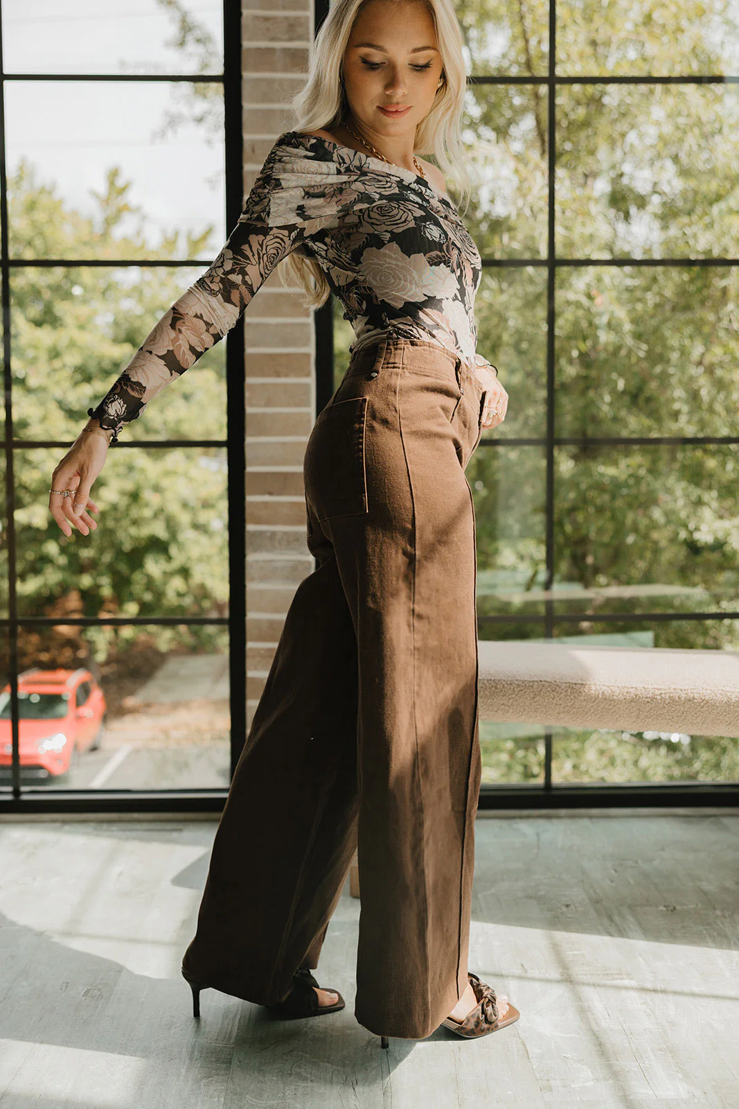 Alexandra Brown Wide Leg Pants - Image 6