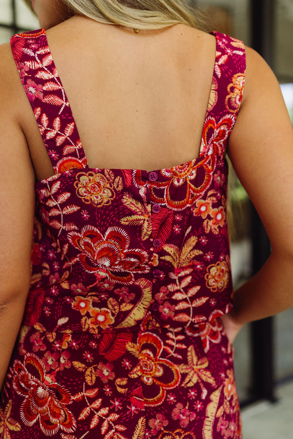 Alexandria Purple Floral Cropped Tank - Image 6