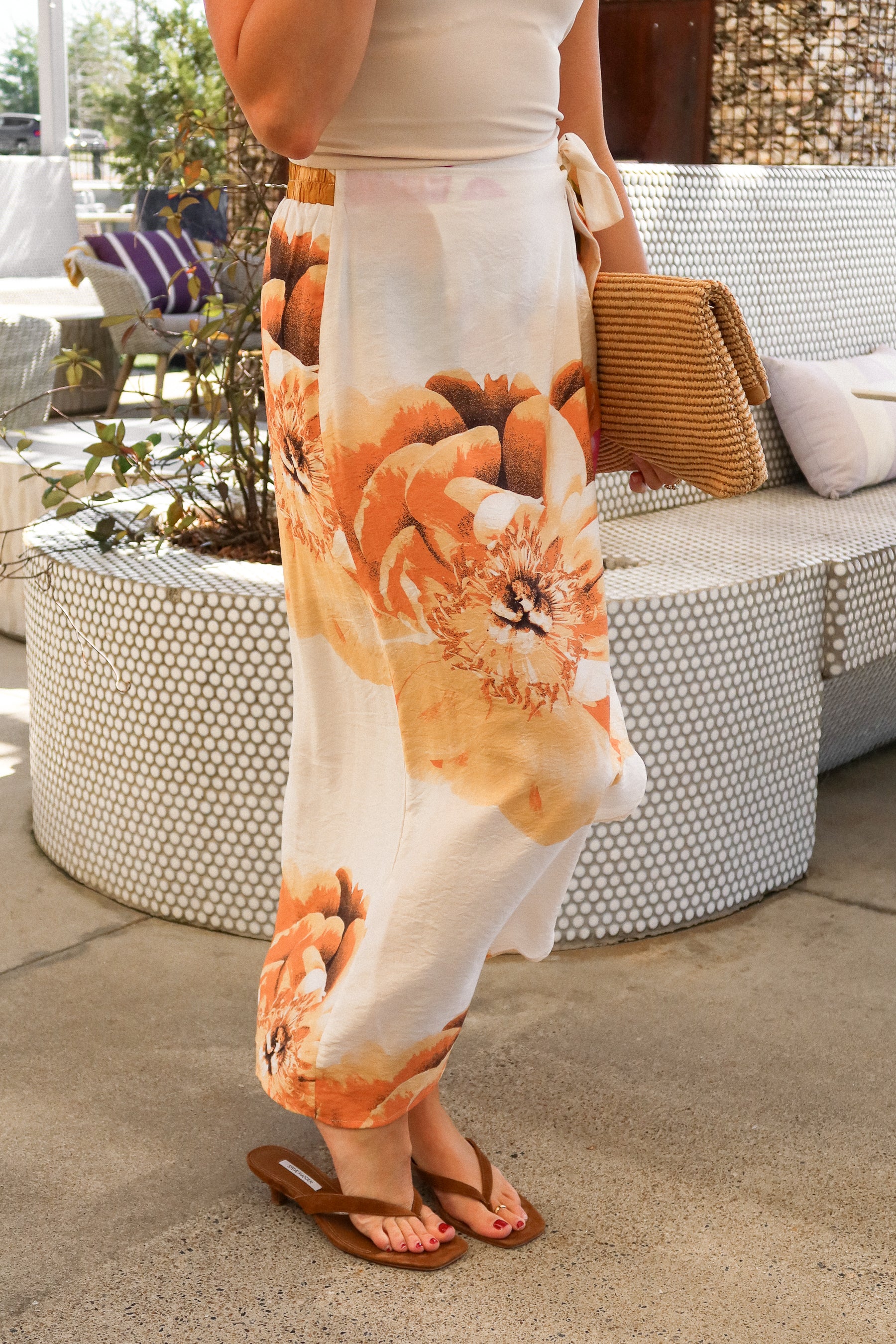 Alexia Floral Wrap Midi Skirt - Image 4