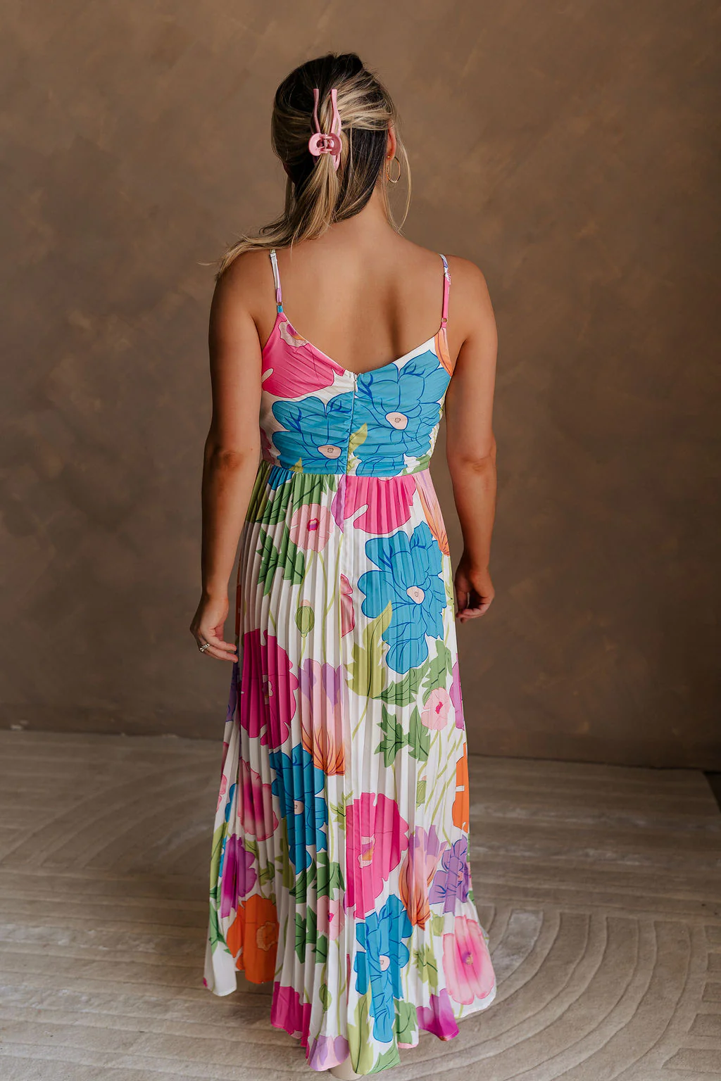 Alia Pleated Floral Maxi Dress - Image 7