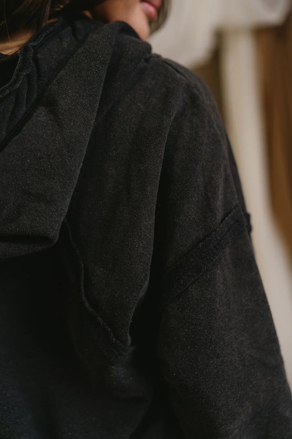 Alice Washed Black Hoodie Sweatshirt - Image 7