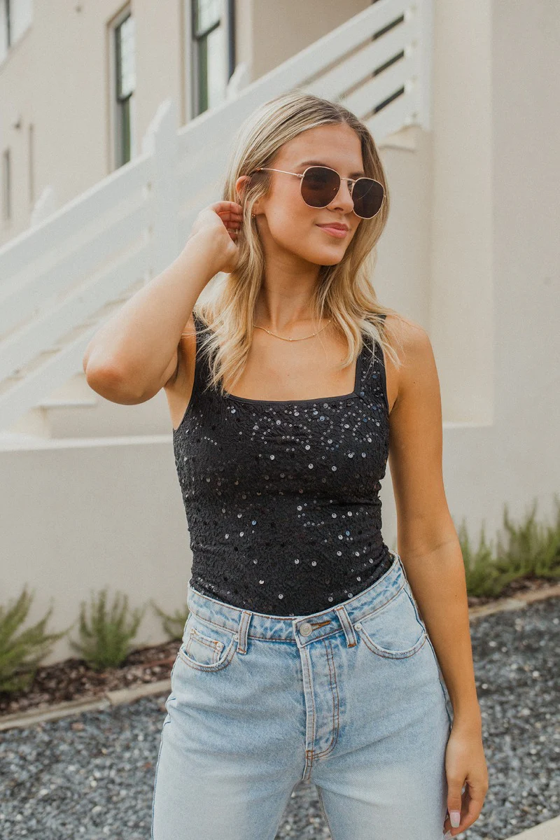 All About You Sequin Bodysuit