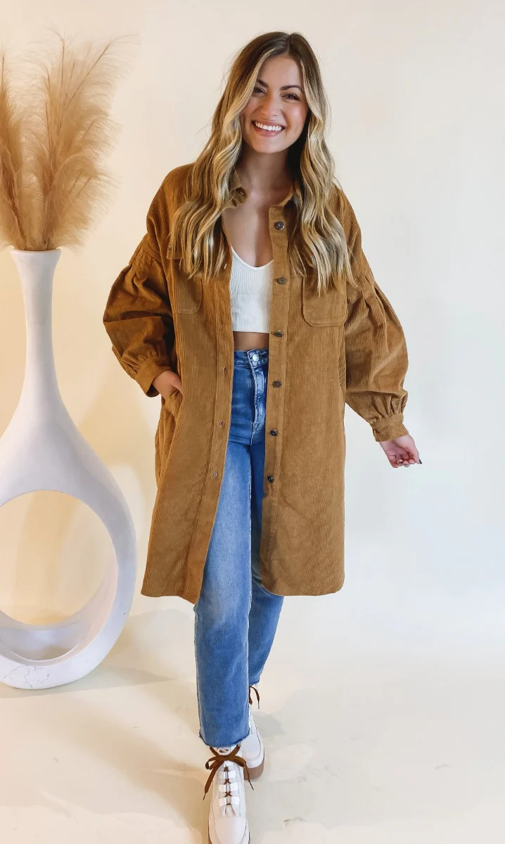All About You Corduroy Shacket