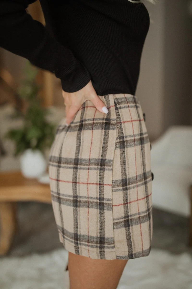 All About You Plaid Skort - Image 4