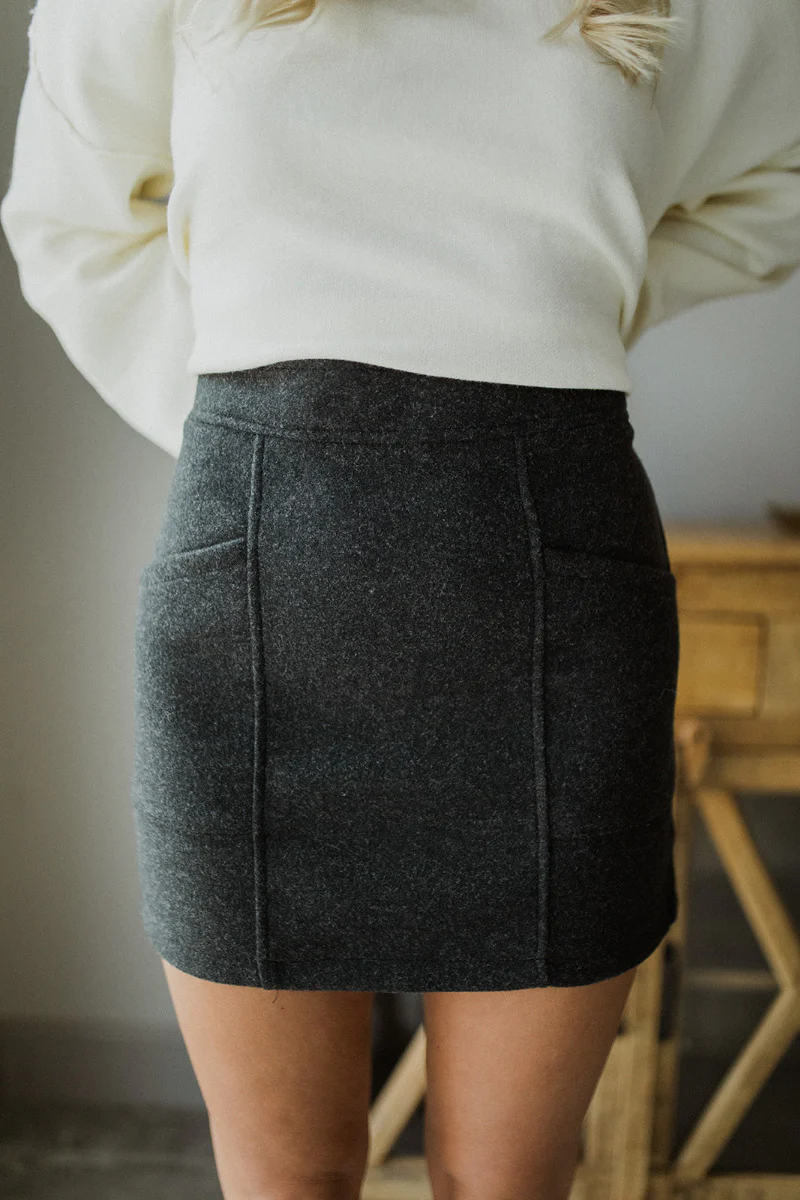 All American Skirt In Charcoal