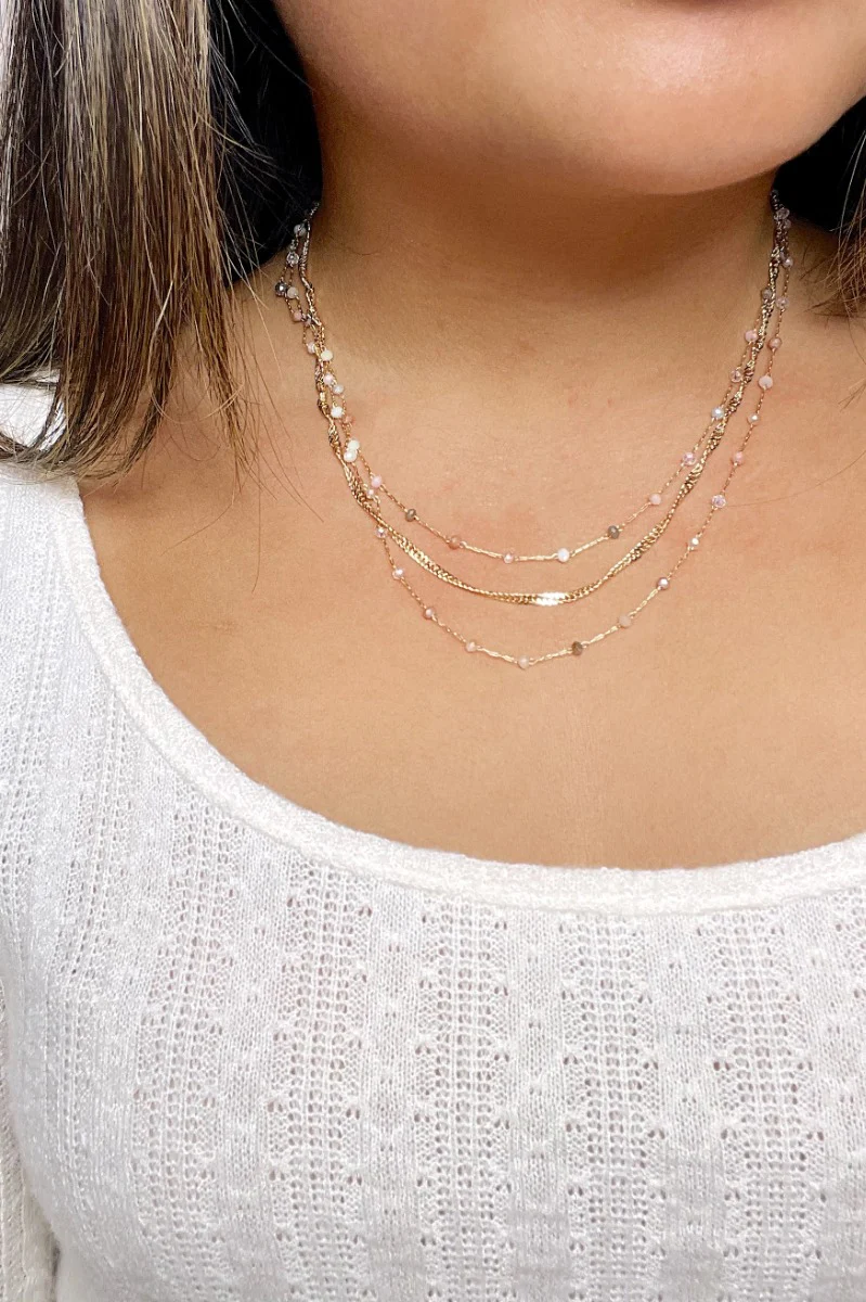 All The Layers Necklace in Grey