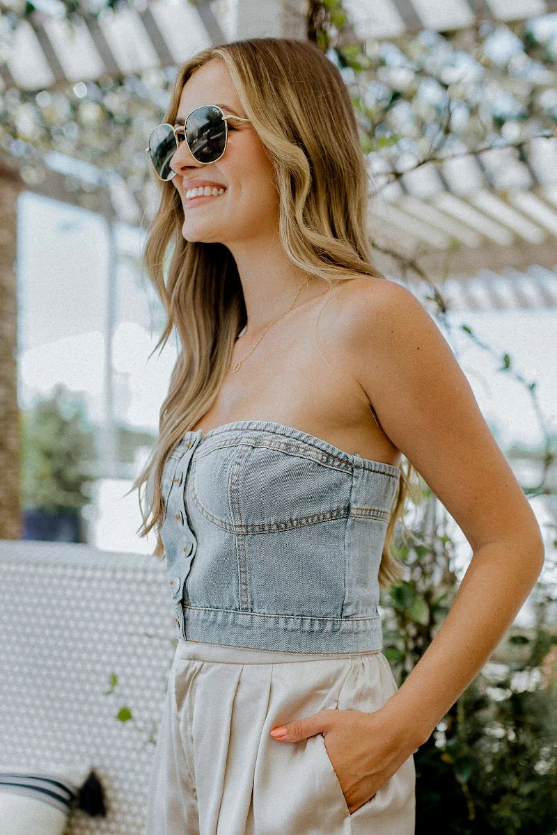 All Washed Up Denim Top - Image 2