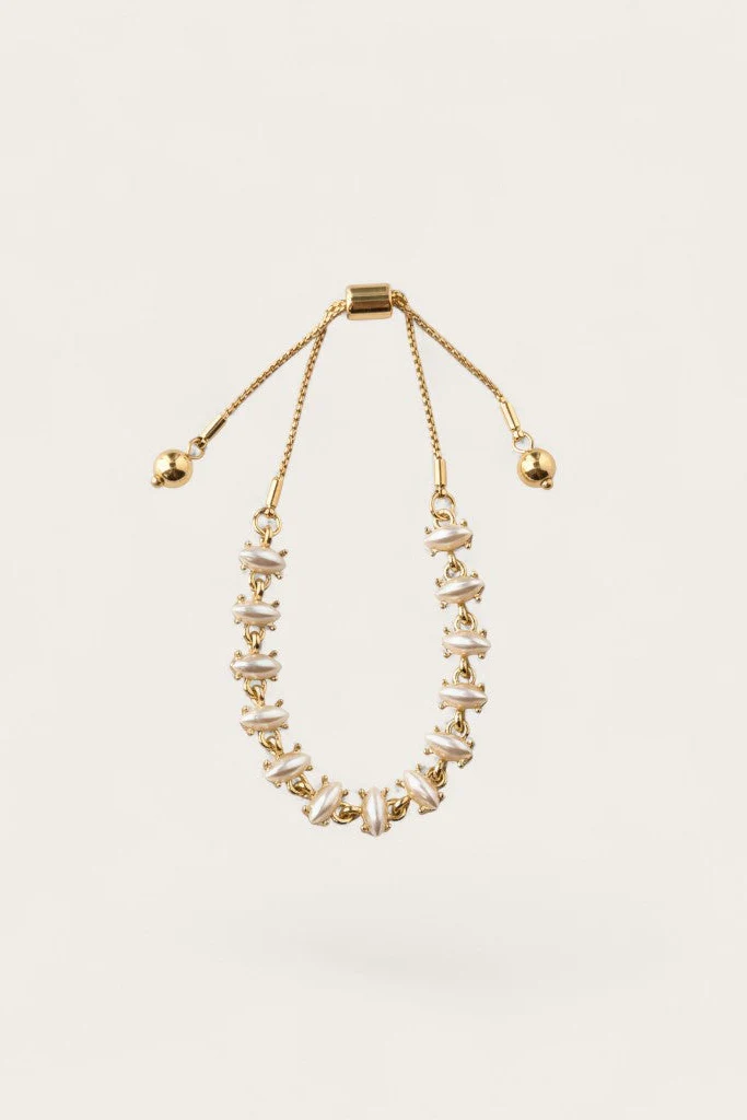 Alora Gold & Pearl Adjustable Bracelet - Image 2
