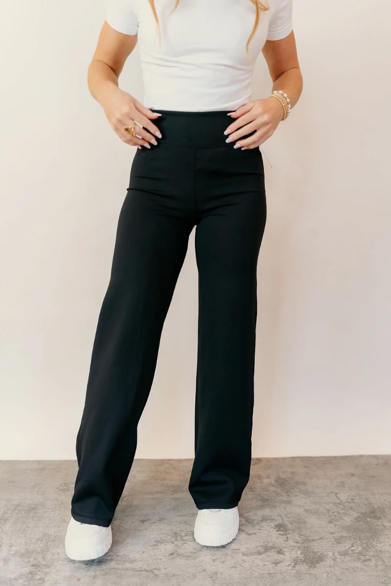 Aluna Black Flared Leggings - Image 2