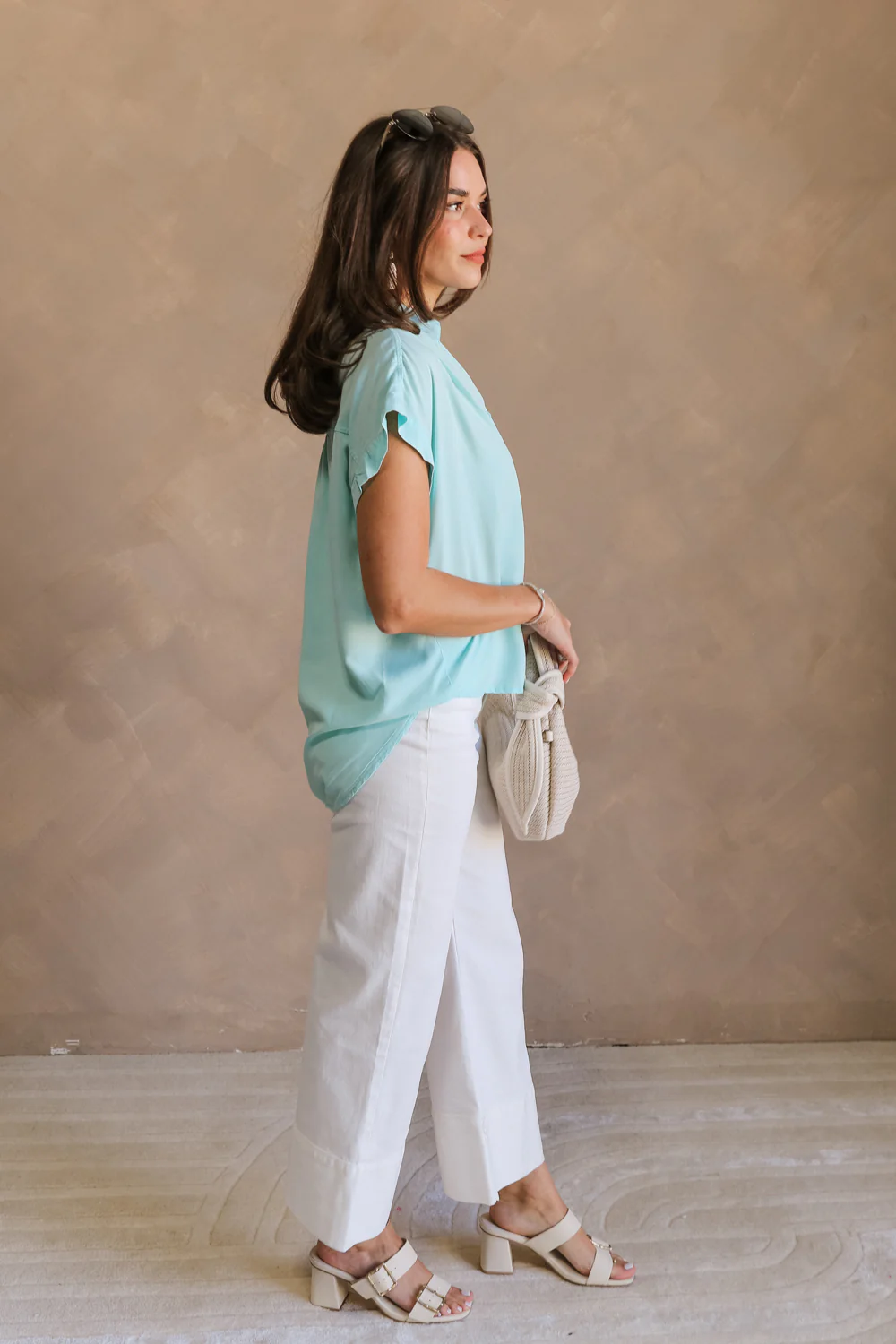 Amalia Collared Short Sleeve Top - Image 13