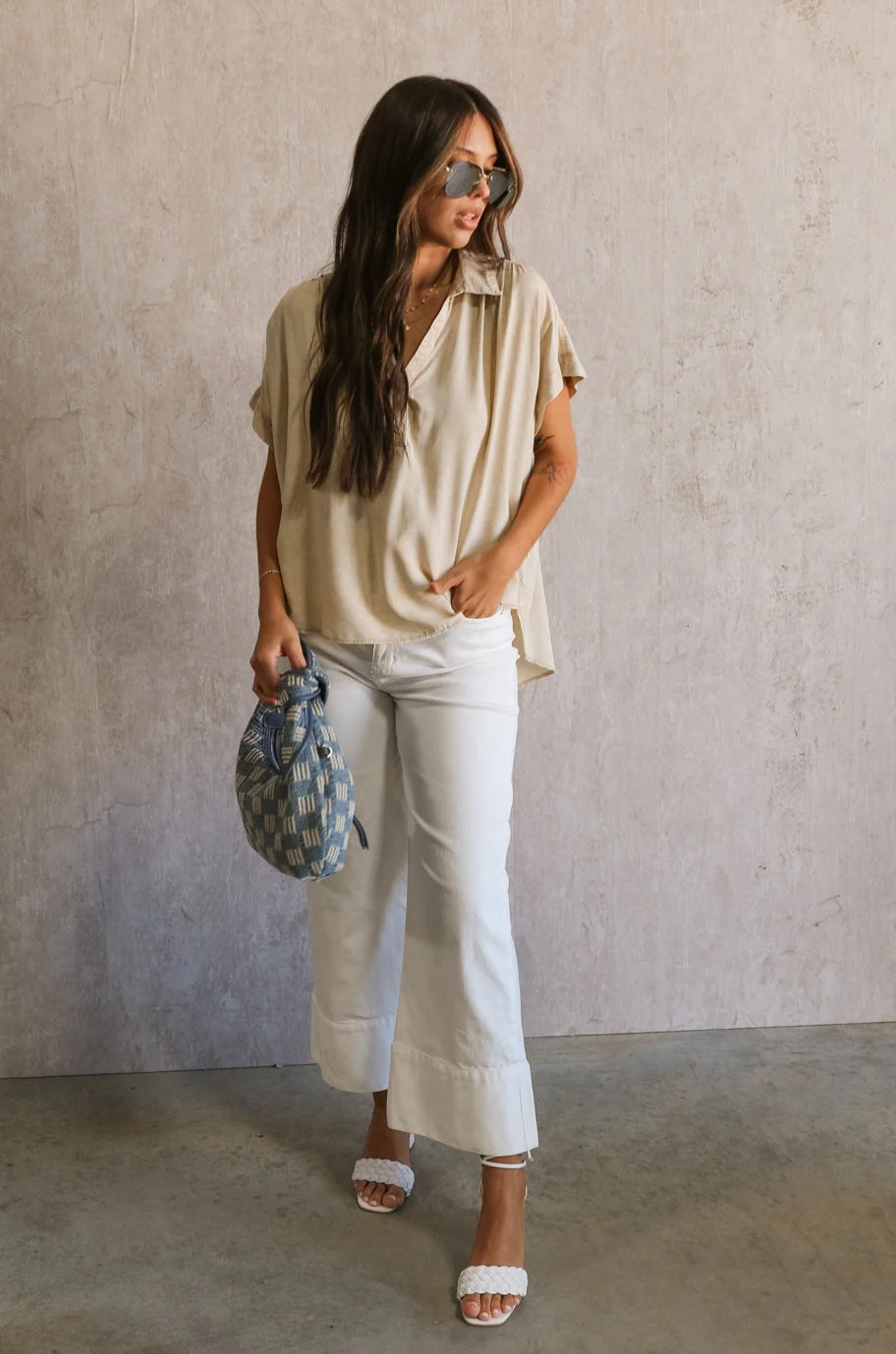Amalia Collared Short Sleeve Top - Image 3