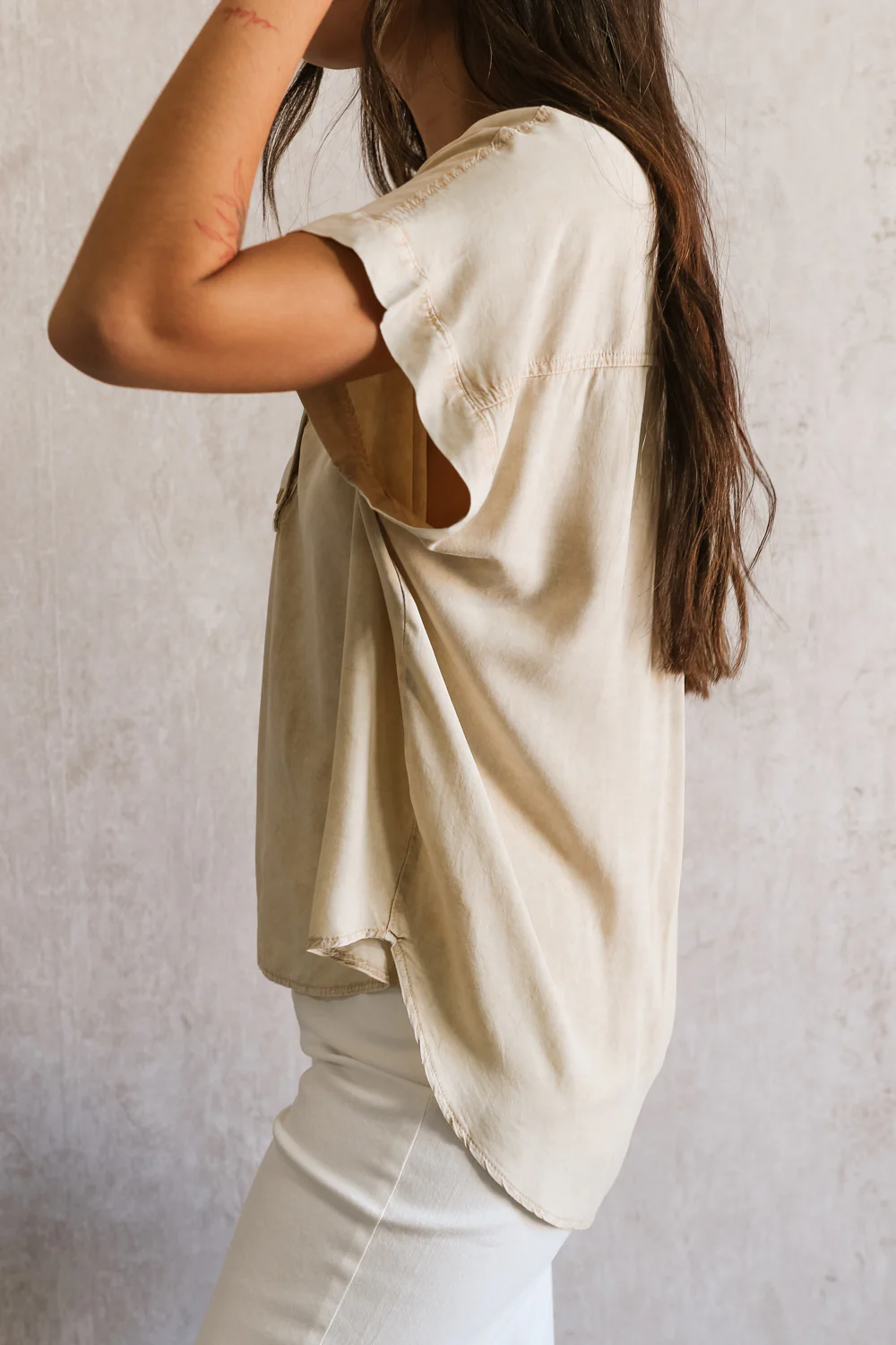 Amalia Collared Short Sleeve Top - Image 7