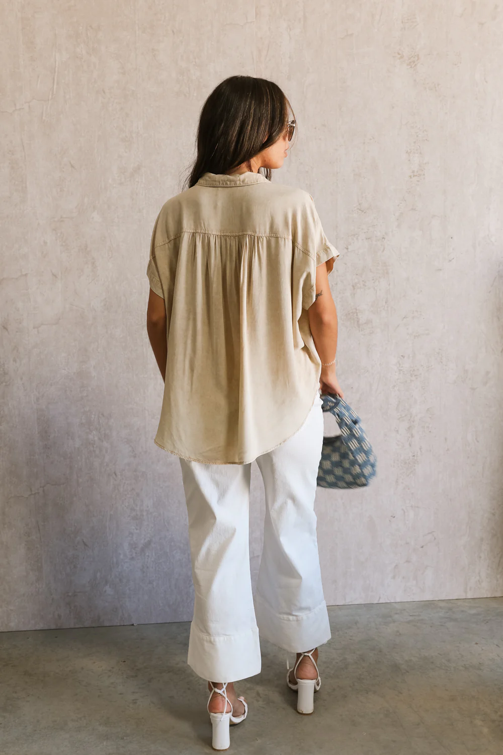 Amalia Collared Short Sleeve Top - Image 8