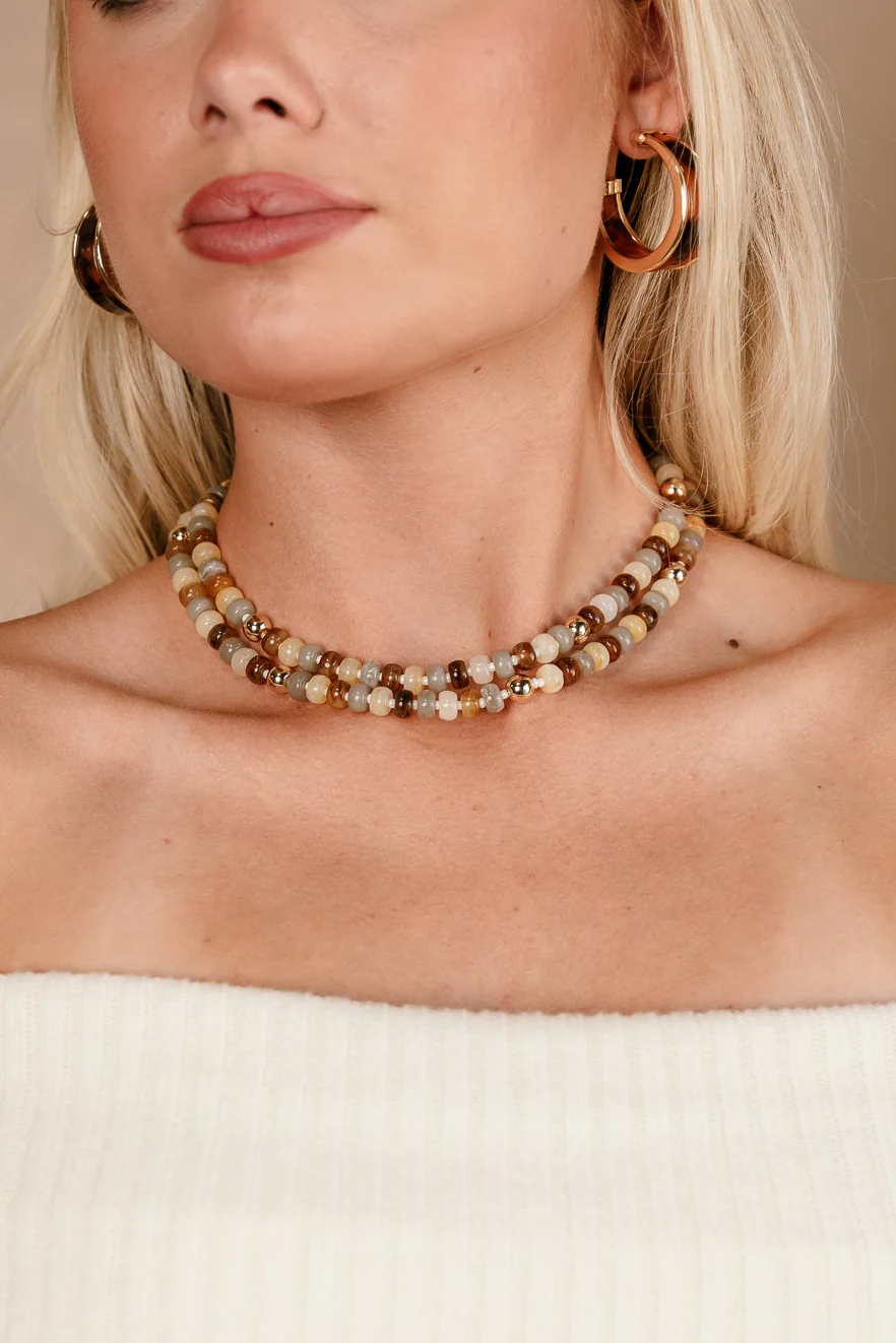 Amani Multi Beaded Necklace - Image 2