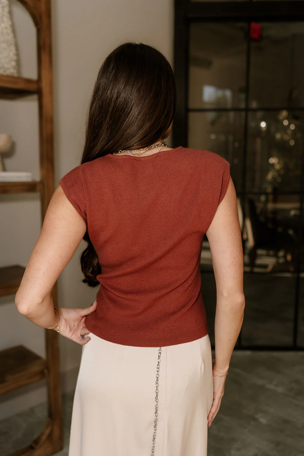 Amara Rust Sleeveless Tank - Image 10