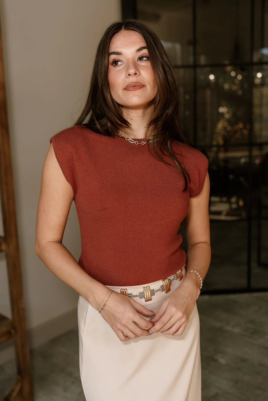 Amara Rust Sleeveless Tank - Image 6