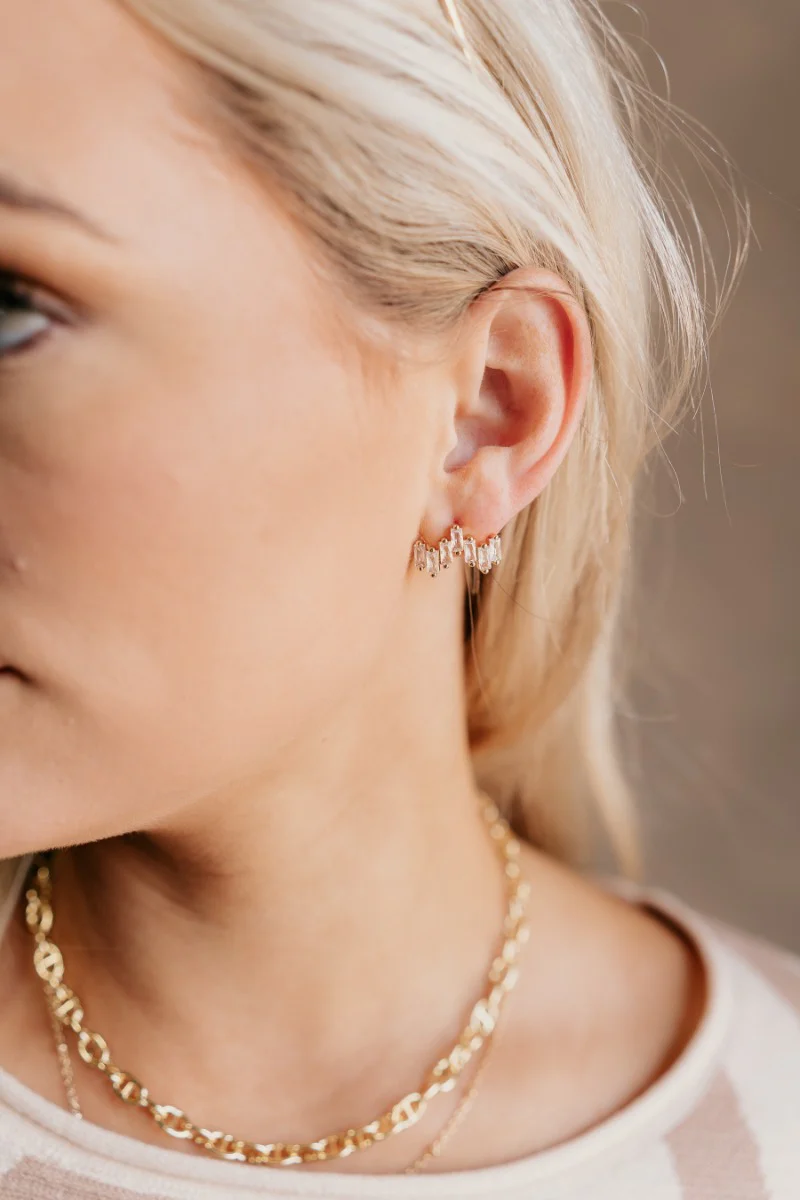 Amelia Rhinestone Cluster Stud Earring