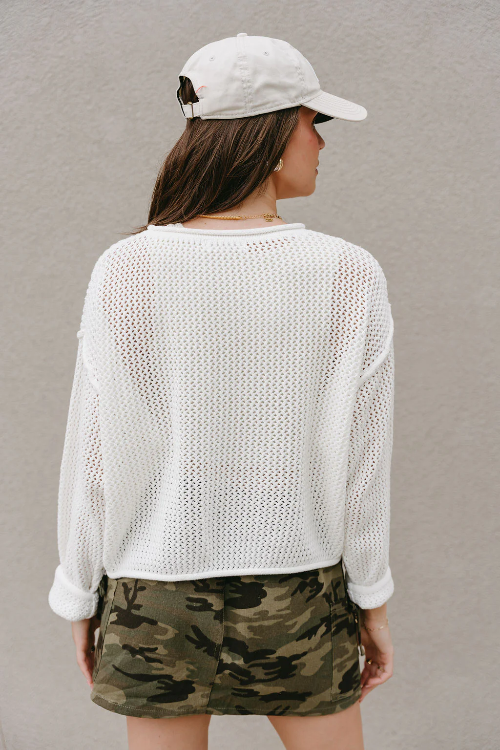 Americana Flag Ivory Knit Long Sleeve Top - Image 4
